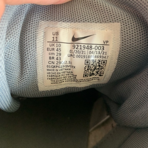 Nike Air More Uptempo 96-COOL GREY/WHITE-MIDNIGHT NAVY size 11 - Picture 3 of 5